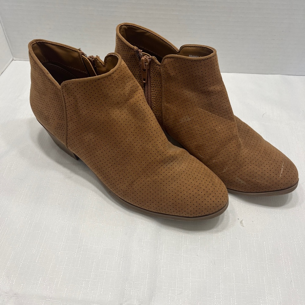 Target Brown Heeled Ankle Boots Size 7 1/2